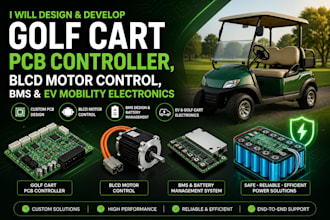 golf cart pcb controller, blcd motor control, bms and ev mobility electronics