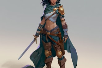 draw your dnd, rpg, or fantasy character illustration