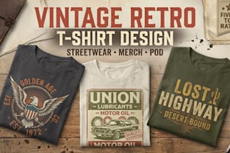 design vintage retro tshirt streetwear merch distressed t shirt bootleg style
