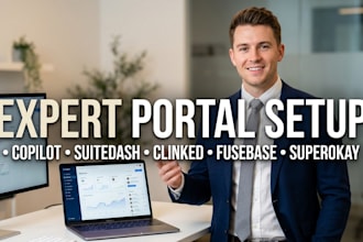setup copilot client portal, suitedash crm, or manyrequests