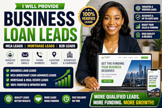 provide business loan, mca, mortgage leads and build a loan website