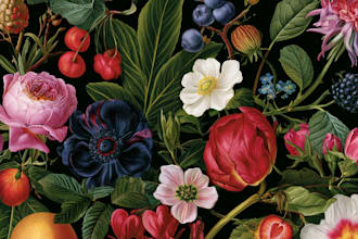 do a professional fruits botanical illustration