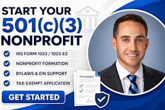 form your US 501c3 nonprofit and prepare irs form 1023 or 1023 ez