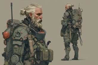 draw military characters or military related illustrations