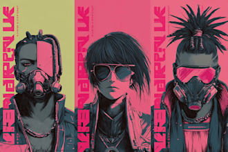 do cyberpunk futuristic city art