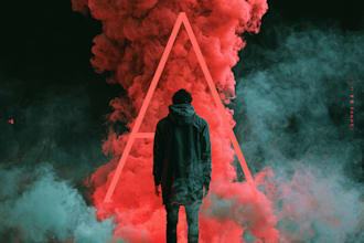 design album cover with advanced ai graphics design