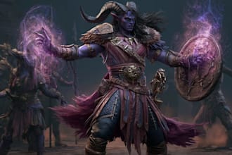 design fantasy concept art and characters for games or books