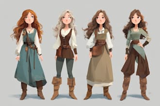 draw a custom character sketch or oc illustration