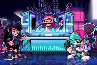create custom fnf sprites, cover art, chromatics, mods, and songs