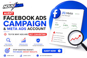 audit facebook ads campaign meta ads account to fix why ads are not converting