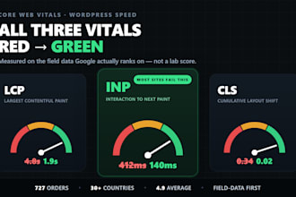 fix core web vitals lcp cls inp and wordpress speed optimization