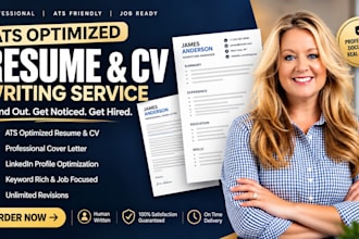 write an ats resume professional CV and optimize your linkedin profile