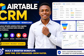 build airtable crm, database, workflow automation