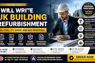 uk building refurbishment sq pqq itt rams and bid proposal