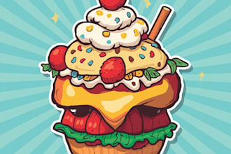 food pop art of your food pop art