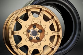 design automotive car wheels in cad, cnc manufacture, car tires and brake discs