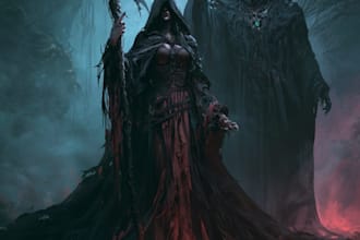 horror dark fantasy female male character desing