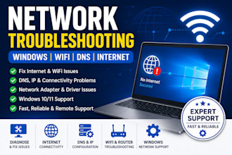 troubleshoot windows network internet IP and dns issues