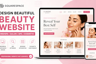 design squarespace beauty website medspa website salon website spa website, yoga