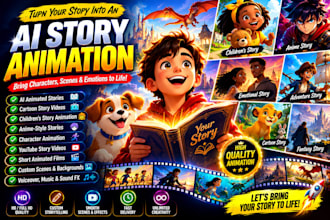 create ai story animation, cartoon story videos and animated storytelling