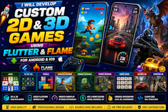 build flutter flame mobile games for android and ios