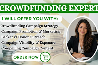 do promotion for gofundme kickstarter indiegogo wefunder campaign