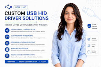 develop custom windows usb hid drivers for your device