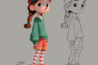 design a professional cartoon character