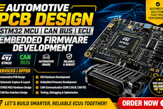 automotive pcb design stm32 mcu can bus ecu embedded firmware development
