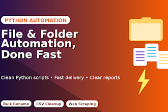 build a python script to automate your files and folders