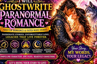 ghostwrite paranormal romance, shifter romance and fated mate stories