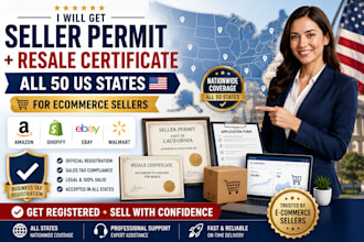 get seller permit, resale certificate, for ecommerce sellers in all US states