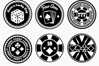 design a poker chip and poker logo for your business