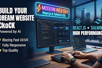 develop a modern react website