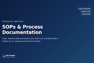 write clear step by step sops and process documentation