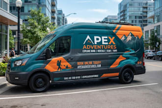 professional van wrap, vehicle wrap, car wrap design