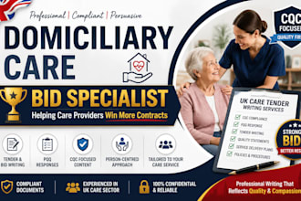 write UK domiciliary care tender cqc bid and pqq response