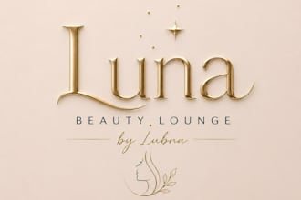 unique hand drawn feminine logo design for your