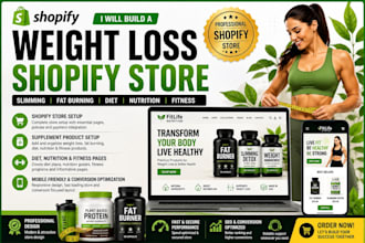 setup weight loss shopify store slimming fat burning supplement diet shopify web