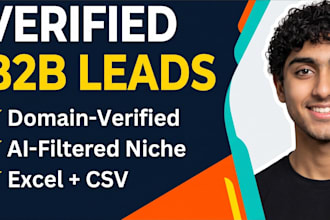 generate targeted b2b leads of any custom niche  with domain verified emails