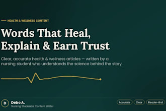 write clear and accurate health and wellness content