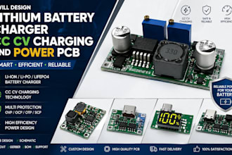 design lithium battery charger, cc CV charging and power pcb