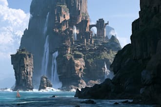 create atmospheric environment concept art for games