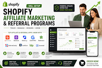 setup shopify affiliate marketing uppromote bixgrow referrly goaffpro refersion