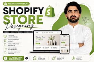 design shopify store, shopify website and dropshipping store