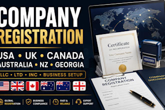 company registration in usa, uk ltd, georgia, canada, new zealand nz, australia