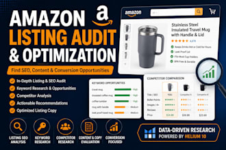 audit your amazon listing, SEO and competitors