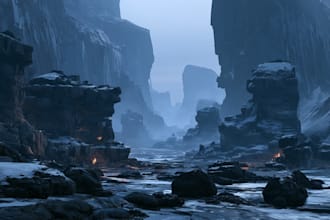 draw detailed sci fi environment concept art