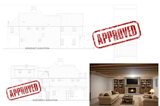 prepare basement finishing permit floor plans with structural and mep drawings