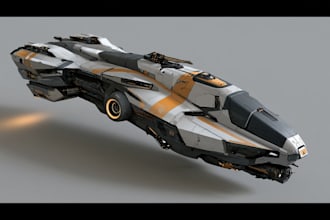 create a professional aircraft spaceship, sci fi illustration